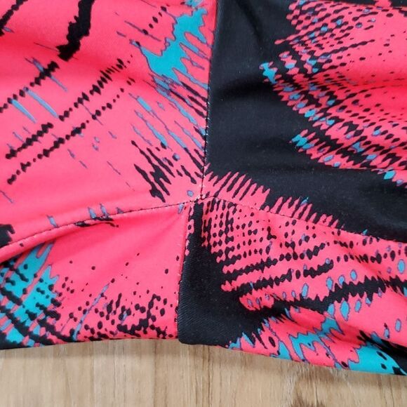 🔺️Fabletics Red, Black, & Turquoise Heatwave Slouch Fit Athletic Pants XLarge - Picture 10 of 10